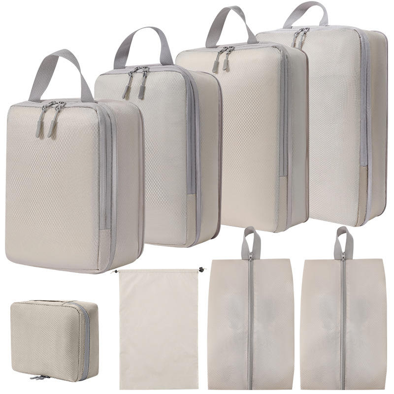 High Quality Compression Expandable Packing Cubes Sturdy Travel Luggage Organizer with Double Zipper Space Saving Sport Style
