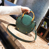 Trendy Ladies Fashion Mini Handbags Round Rivet Bags Leather Girls Shoulder Crossbody Designers Purses and Handbags for Women