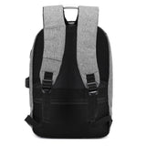 Business Anti-Theft Smart USB Backpack Waterproof Oxford Laptop Bag with Zipper Closure for Outdoor Travel