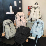 High Beauty Soft Back Zipper Hasp Closure Unisex Student Backpack Large Capacity Waterproof Fashion Letter Sports Travel Bag