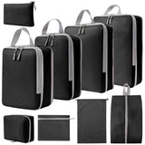 9-Piece Eco-Friendly PET Travel Packing Cubes Set Fashionable Multifunctional Luggage for Suitcases