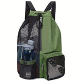 Custom Drawstring Waterproof Fashion Swimming Bag Mesh Zipper Backpack with Wet Bag for Beach Gym Use Swim Sport Lining Bags