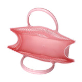 Tote Bag Large Capacity Summer PVC Jelly Open Closure DIY Beach Bag with Two Handles Waterproof for Women