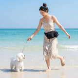 Custom Logo Polyester Pet Outing Waist Bag for Men Women Sports Dog Walking Fashionable Casual Dog Leash Storage Chest Bags