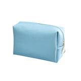 Women's Large-Capacity Portable Cosmetic Bag Zipper Waterproof PU Material for Travel Toiletries Storage
