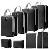 New Arrival Fashionable 8-Piece Packing Cubes Luggage Organizer Travel Compression Bags for Clothes Packing Cube