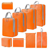 9-Piece Eco-Friendly PET Travel Packing Cubes Set Fashionable Multifunctional Luggage for Suitcases