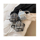Luxury Chic Japanese Style Female Day Pack Leisure Girl School Knapsack Quilted Shoulder Purses Zipper Plaid Backpack
