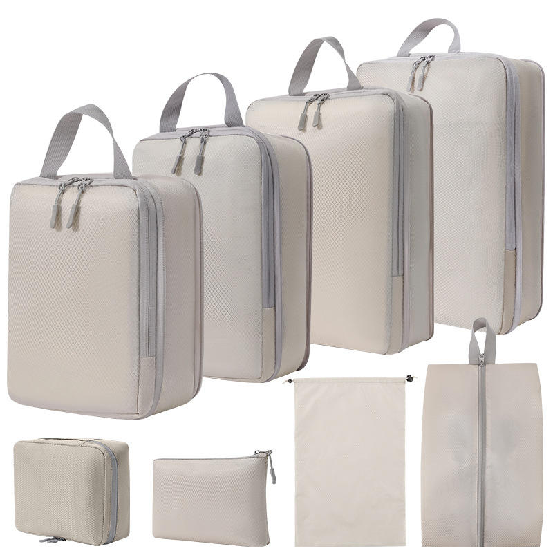 New Arrival Fashionable 8-Piece Packing Cubes Luggage Organizer Travel Compression Bags for Clothes Packing Cube