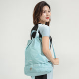 Large-Capacity Waterproof Polyester Oxford Sports Backpack for Men Women Fashionable Outdoor Leisure Fitness Bag for Daily Use