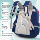 Primary School Student's Schoolbag Children's Spine Protection Unisex Water Repellent Oxford Curved Backpack