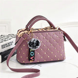 Trends Popular Pink Pu Leather Designer Fashion Shoulder Lady Tote Handbag