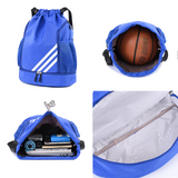 Print Drawstring Backpack Oxford Bags Polyester Waterproof Fitness Basketball Sports Storage Use