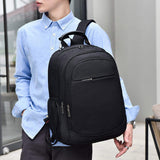 Men's College Student Fashionable Casual Lightweight Water-Resistant Oxford Backpack Outdoor Travel European Style Travel Bag