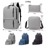Casual Men and Women's Waterproof Computer Backpack New Business Simple Design for Travel and Middle School Students