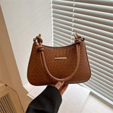 New Solid Color Underarm Bag Crossbody Bag Simple Fashion Shoulder Bag 2025 Spring Elegant Women's Handbag
