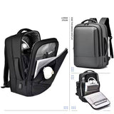 High Quality New Expandable Waterproof Zipper Letter Computer Backpack Large Capacity Travel Unisex Business Bag 17.3inch