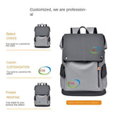 Laptop Business Backpack Unisex Large Capacity Travel Computer Bag Functional Fashionable PU Leather Polyester Travel School Bag