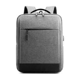 Unisex Backpack Scratch-Proof Waterproof Oxford Material with USB Men's Women's Shoulder Bag for Business Office Laptop