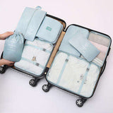 8pcs Set Duffle Bag Large Capacity Travel Organizer Waterproof Packing Cubes for Laundry Storage