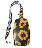 Waist Bum Chest Sling Crossbody Fanny Pack Leopard Guitar Strap Belt Bag Women 2024