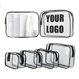PVC Cosmetic Bag Zipper Large Capacity Multi-Functionality 4 Sizes for Travel Storage Packaging