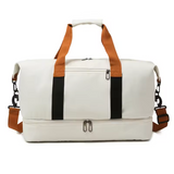 Women Gym Fitness Duffel Bag Travel Shoes Compartment Weekender Overnight Large Capacity Travel Bag