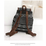 Retro Vintage Design Ethnic Style Bohemia Drawstring Mini Backpack Bag Satchel School Bag for Ladies Women