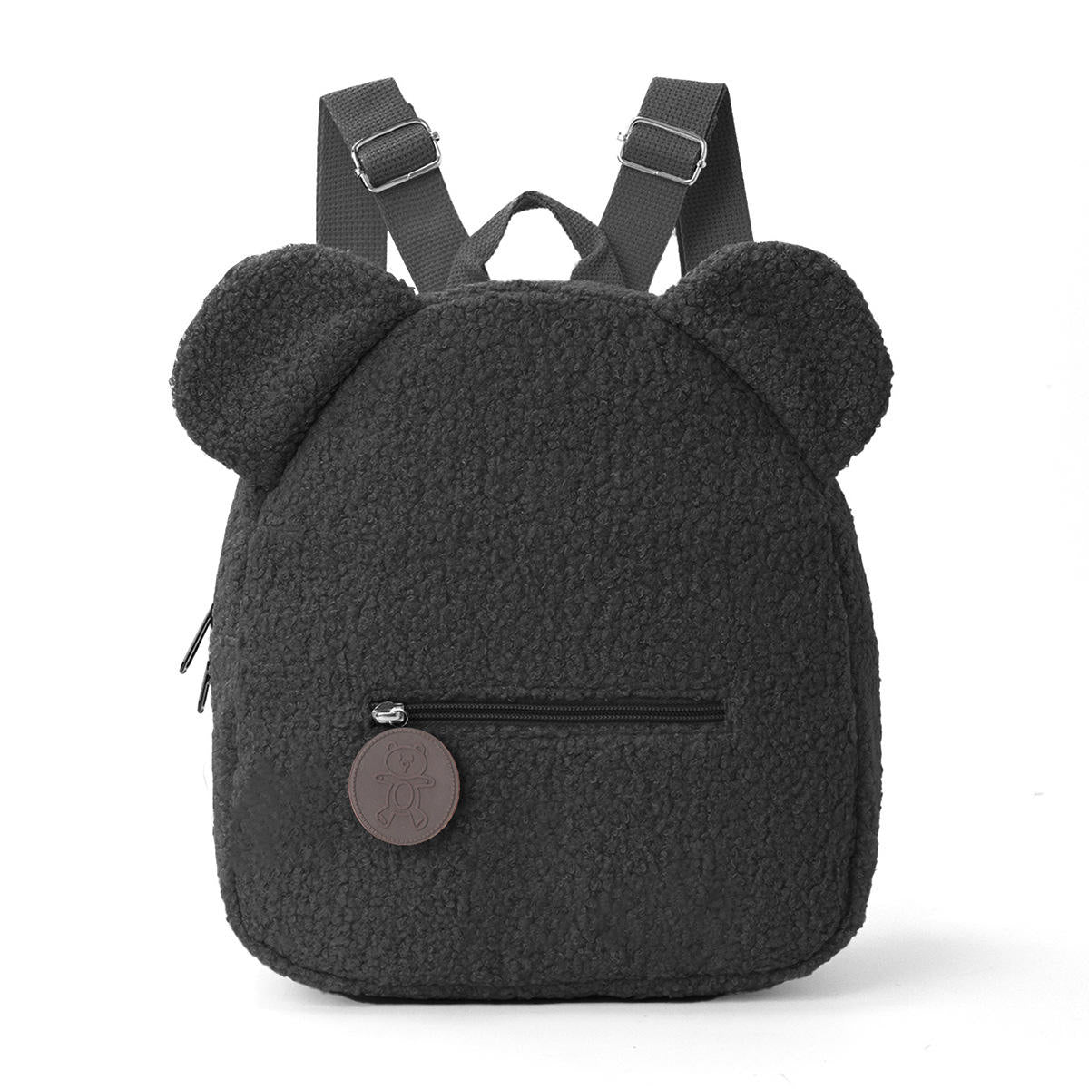 Plush Zipper Backpack Fashionable Casual Ear Little Bear Cartoon Cute Bear Embroidered Name Autumn Winter Children's Backpack
