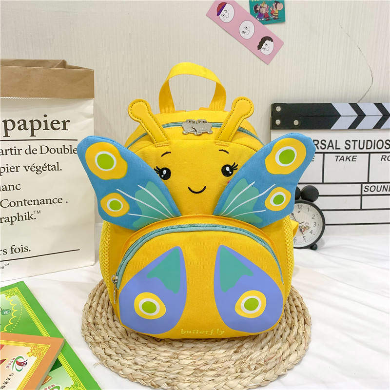 Summer New Fresh Cartoon Butterfly Design Colorful Oxford Material Anti-Lost Children's Backpack Bag