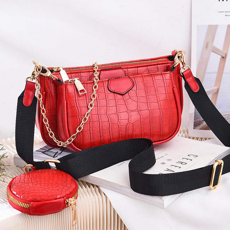 Pure Color Fashion Bags for Ladies Girls Stone Grain Bags Women Handbags Ladies Mother Leather Pursery