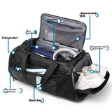 Waterproof Gym Bag Travel Weekender Bag Sport Fitness Gym Duffle Backpack Bag with Shoes Compartment