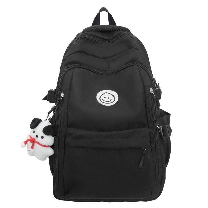 New Fashion Japanese Style Ins Simple K-Style Backpack Junior High College Student School Bag with Cartoon Pattern for Campus