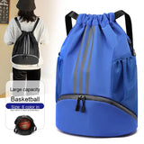 Dry Wet Separation Drawstring Backpack with Polyester Lining for Sports Professional Men's Basketball Gym Drawstring Bag