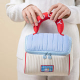 Cute House Cosmetic Bag Large Capacity Cottage Toiletry Bag Portable Hand-Held Multi-Purpose Polyester Storage Bag Cloudy