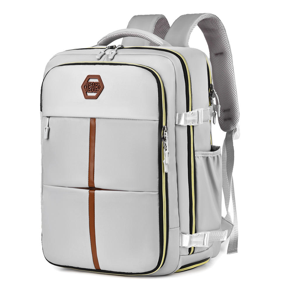Waterproof Travel Backpack Oxford Women Waterproof 15Inch Laptop Schoolbag With Shoe Storage Travel Bag