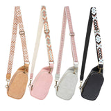 Crossbody Guitar Strap Belt Bag Vegan Leather Ladies Sling Bags for Women Fashionable Vintage Portable Summer