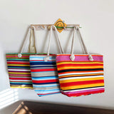 Women's New Ethnic Style Large Canvas Bag Casual Simple Hemp Rope Tote for Students Tutoring Fashionable Handbag Shoulder Bag
