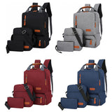 Big Capacity & USB Charging Cartoon Pattern 3-in-1 Business Backpack Laptop Bag Set
