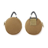 MINI Outdoor Multifunction Key Hanging Wallet Round Zipper Pocket Carry Camping Small Bag Triangle Hook Change Wallet Pouch