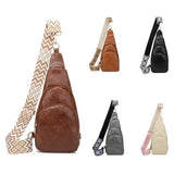 Double Pocket Vegan Leather Handbag Custom Bum Bag Crossbody Bag for Women Sling Bags With Belt