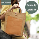 New Washed Kraft Paper Handheld Laptop Bag Felt Leather Microfiber Notebook Business Briefcase Stylish PLA Material Tote Bags
