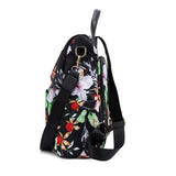 Fashionable Lightweight Nylon Waterproof Anti-Theft Shoulder Satchel Rucksack Bag for Women Girls Boys Geometric Zipper Closure