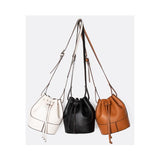 New Product Luxury Women One Shoulder Bucket Large Capacity Handbags Pu Leather Soft Crossbody Bags