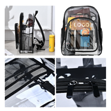 PVC School Backpack Transparent Waterproof Clear Plastic Bag Fashion Large Capacity Outdoor Backpack