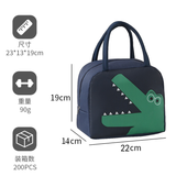 Promotional Cartoon Lunch Bag Portable Cute Oxford Insulated Lunch Box Zipper Closure Eco-Friendly Fresh Portable Ice Storage