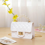 Jelly Crossbody Handbag for Kids Little Girl Purses with Zipper Closure and PVC Handbags Bolsas