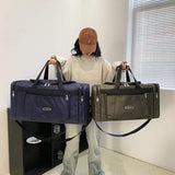 Oxford Waterproof Travel Tote Bag Large Capacity Carry Luggage for Men and Women Shoulder Outdoor Gym Bag for Weekend Sports